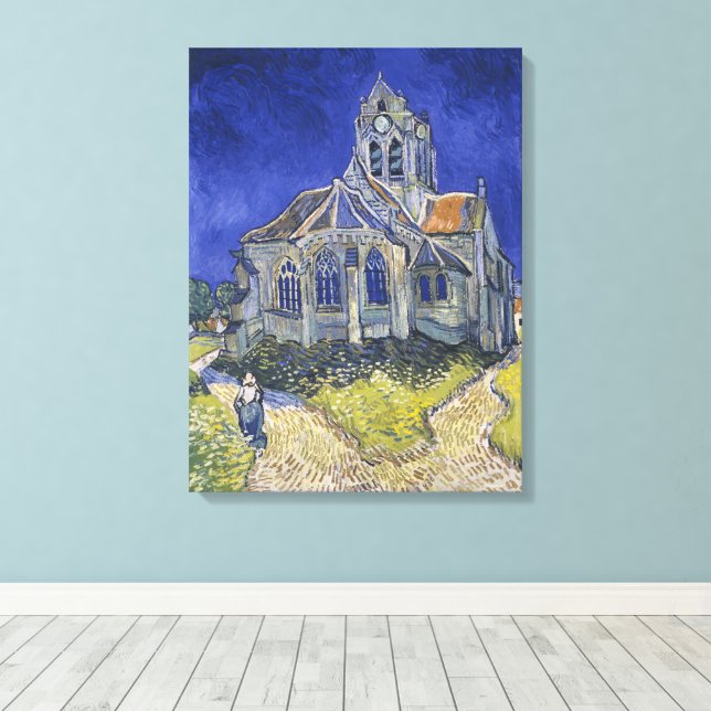 Toile Vincent Van Gogh, L'église d'Auvers (Insitu (Plancher de Bois))