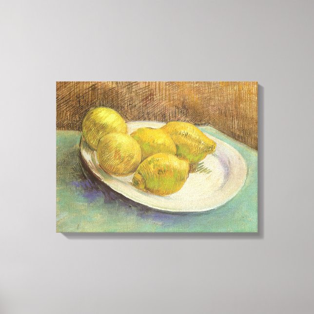 Toile Vincent van Gogh - Les citrons à vie fixe sur une  (Recto)
