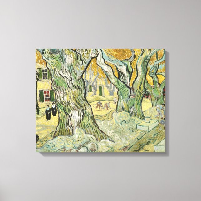 Toile Vincent van Gogh - Les Menders de la route (Recto)