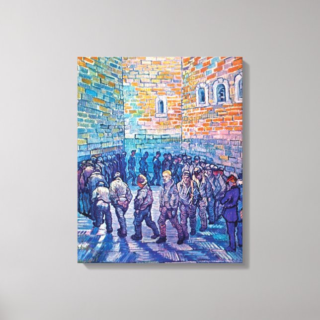 Toile Vincent Van Gogh - Les Prisonniers faisant leur ro (Recto)