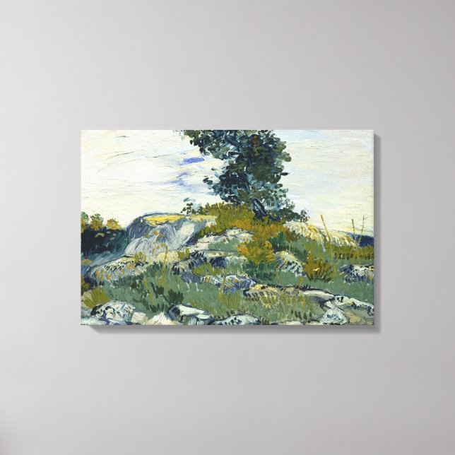 Toile Vincent van Gogh - Les Rochers (Recto)
