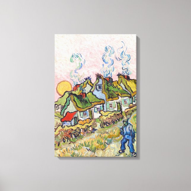Toile Vincent van Gogh - Maisons et Personnage (Recto)