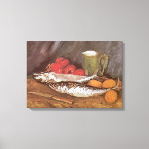 Toile Vincent van Gogh - Maquereaux, citrons et tomates