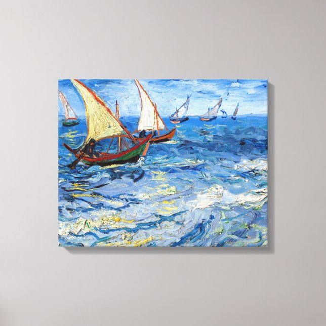 Toile Vincent van Gogh - Marine à Saintes-Maries (Recto)
