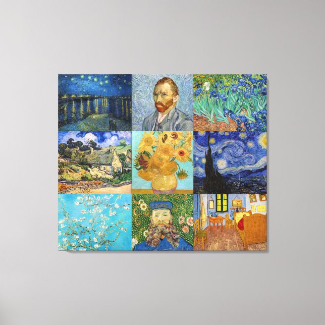 Toile Vincent Van Gogh - Masterpieces Patchwork (Recto)