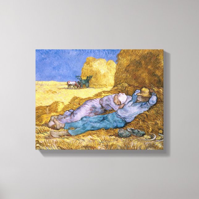 Toile Vincent van Gogh | Midi, La Siesta, après Millet (Recto)