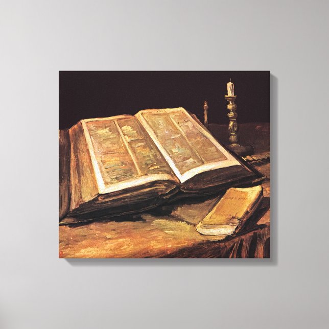 Toile Vincent Van Gogh - Nature morte avec Bible (Recto)