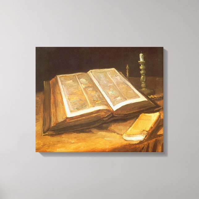 Toile Vincent van Gogh - Nature morte avec Bible (Recto)