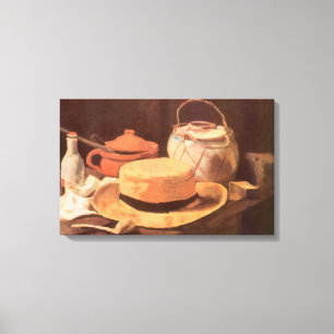 Toile Vincent van Gogh - Nature morte avec chapeau de pa