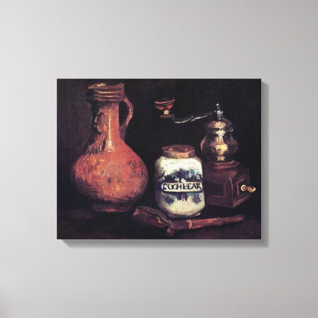 Toile Vincent Van Gogh - Nature morte avec moulin à café (Recto)
