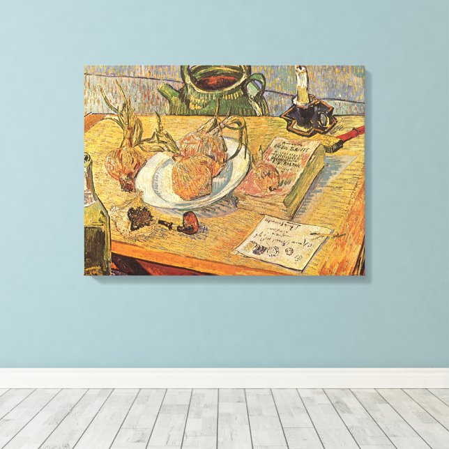 Toile Vincent van Gogh - Nature morte avec planche à des (Insitu (Plancher de Bois))