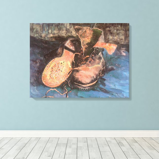 Toile Vincent van Gogh - Nature morte avec une paire de  (Insitu (Plancher de Bois))