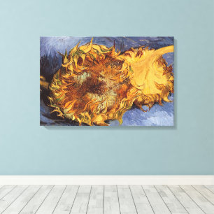 Toile Vincent van Gogh - Nature morte : Deux tournesols