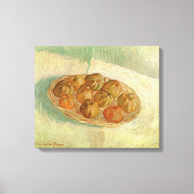 Toile Vincent van Gogh - Nature morte - Panier de pommes (Recto)