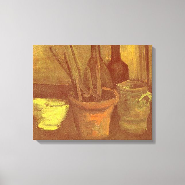Toile Vincent van Gogh - Nature morte Pinceaux dans un p (Recto)