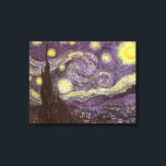 Toile Vincent van Gogh - Nuit étoilée<br><div class="desc">Starry Night (1889) de Vincent van Gogh est un post impressionnisme vintage de peinture de paysage d'art. Vue sur une ville dans une vallée la nuit avec les nuages tourbillonnants, les étoiles brillant et une belle lune jaune dorée croissant. Il a été peint pendant la journée de mémoire et est...</div>