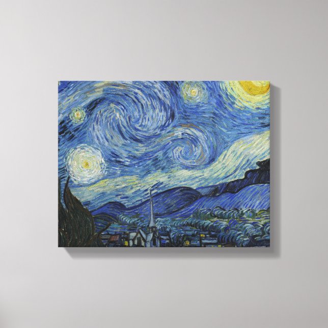 Toile Vincent van Gogh - Nuit étoilée (Recto)