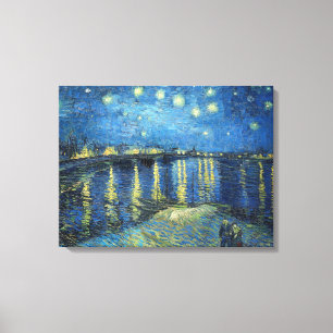 Toile Vincent Van Gogh Nuit Sur Le Rhône 1888