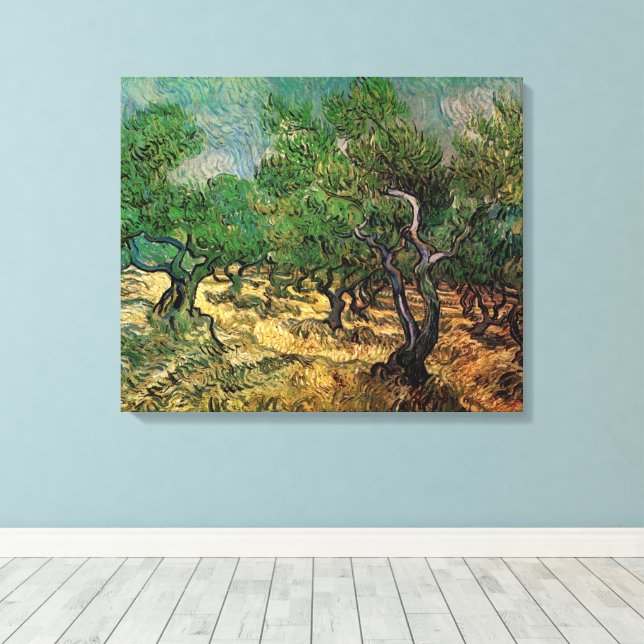 Toile Vincent van Gogh - Oliveraie (Insitu (Plancher de Bois))
