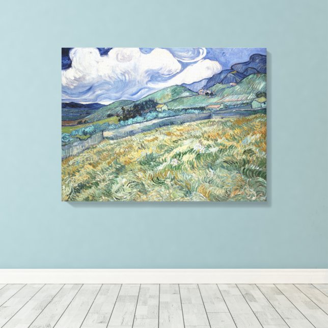Toile Vincent Van Gogh, Paysage de Saint-Rémy (Insitu (Plancher de Bois))