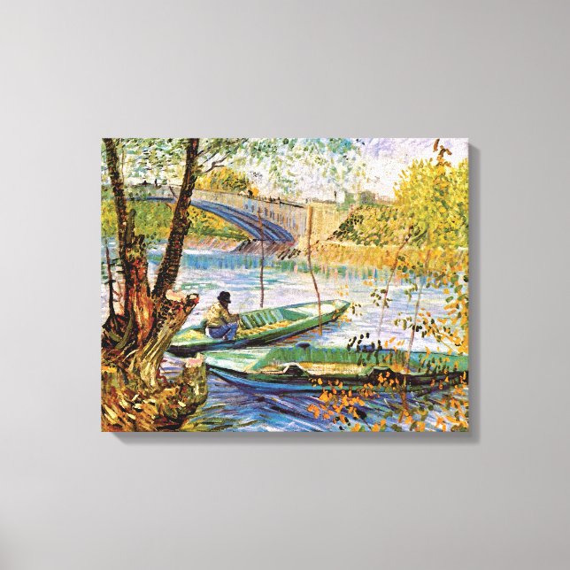 Toile Vincent Van Gogh - Pêche au printemps Beaux-Arts (Recto)
