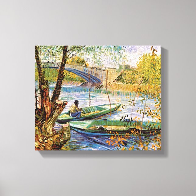 Toile Vincent Van Gogh - Pêche au printemps Beaux-Arts (Recto)