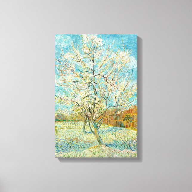 Toile Vincent van Gogh - Pêcher rose en fleurs (Recto)