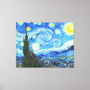 Toile Vincent Van Gogh Peinture Vintage de nuit Starry