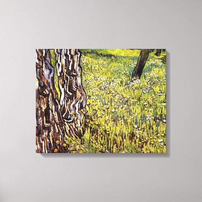 Toile Vincent Van Gogh - Pins et Pissenlits (Recto)