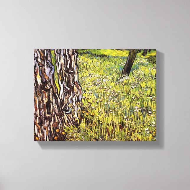 Toile Vincent Van Gogh - Pins et Pissenlits (Recto)