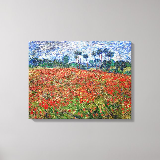 Toile Vincent van Gogh - Poppy Field (Recto)