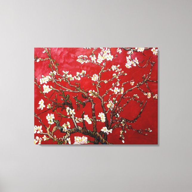 Toile Vincent van Gogh Red Almond Blossom (1890) (Recto)