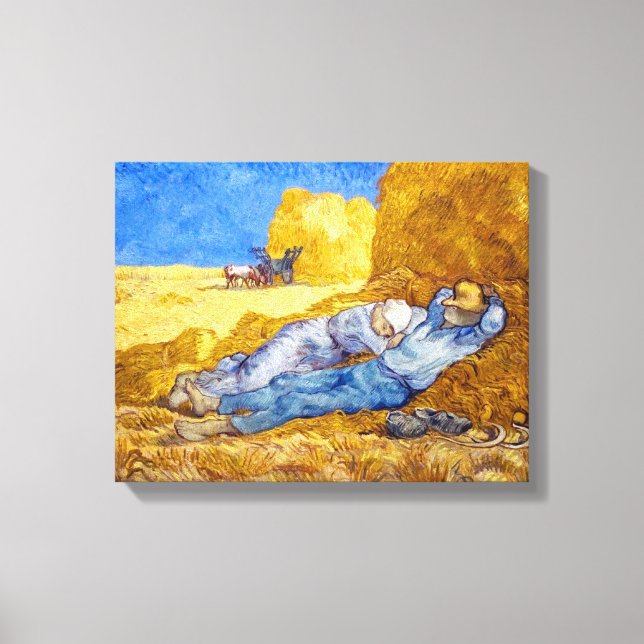 Toile Vincent Van Gogh - Repos après le travail - Beaux- (Recto)
