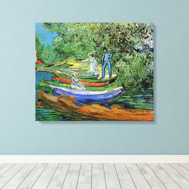 Toile Vincent van Gogh - Rive de l'Oise à Auvers (Insitu (Plancher de Bois))