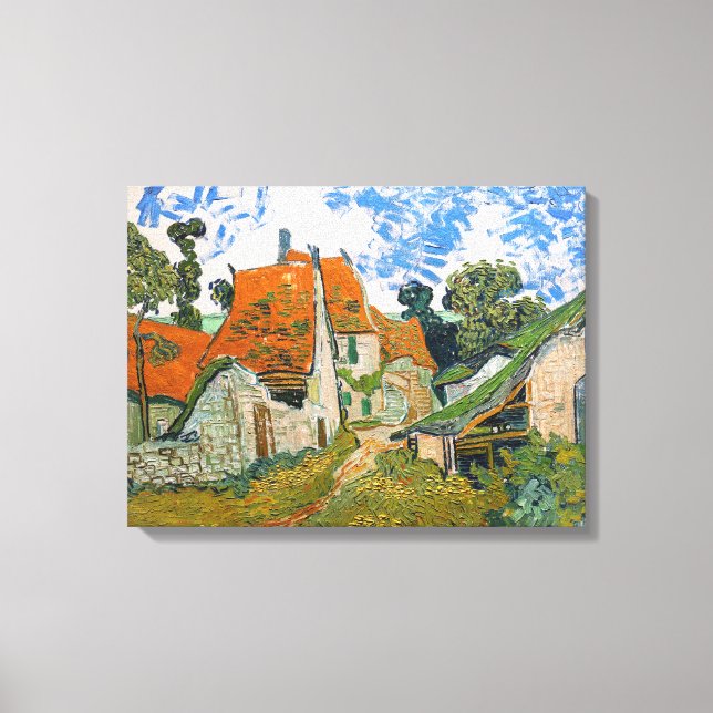 Toile Vincent van Gogh - Rue à Auvers-sur-Oise (Recto)