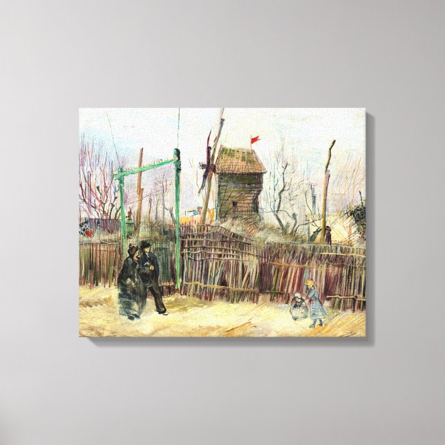 Toile Vincent van Gogh - Scène de rue à Montmartre (Recto)