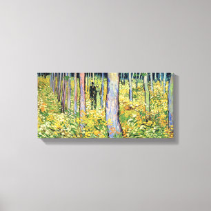 Toile Vincent Van Gogh - Sous-bois avec deux personnages