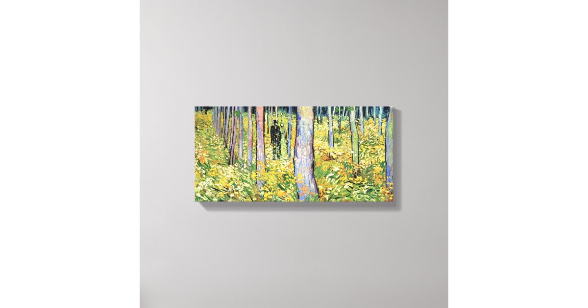 Reproduction Toile Van Gogh 'Arbres Et Sous-croissance' - Impression D'art Sur Canvas - Encadrée Ou Non