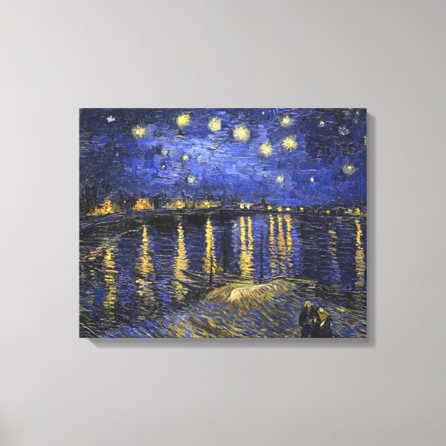 Toile Vincent Van Gogh Starry Night Over The Rhone (Recto)