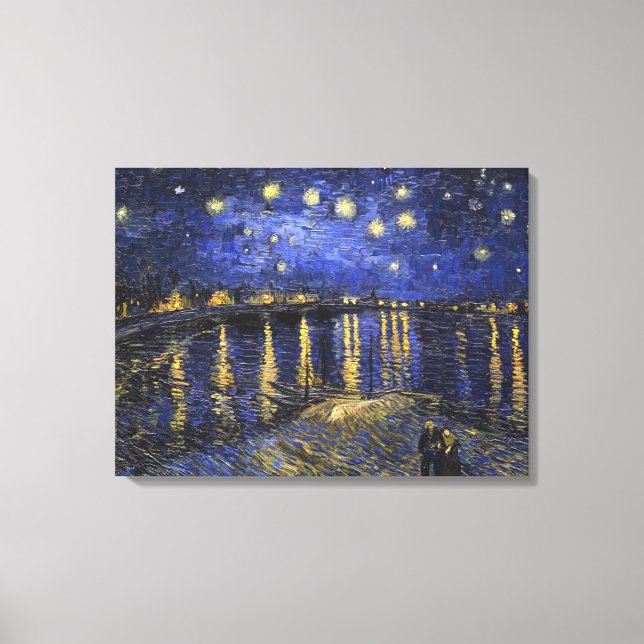 Toile Vincent Van Gogh Starry Night Over The Rhone (Recto)