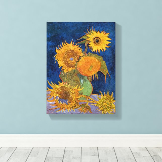 Toile Vincent Van Gogh - Sunflowers, 2e version (Insitu (Plancher de Bois))