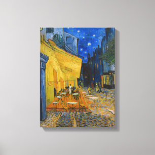 Toile Vincent van Gogh - Terrasse de café la nuit