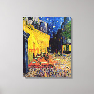 Toile Vincent Van Gogh - Terrasse de café la nuit Beaux-