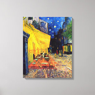 Toile Vincent Van Gogh - Terrasse de café la nuit Beaux-