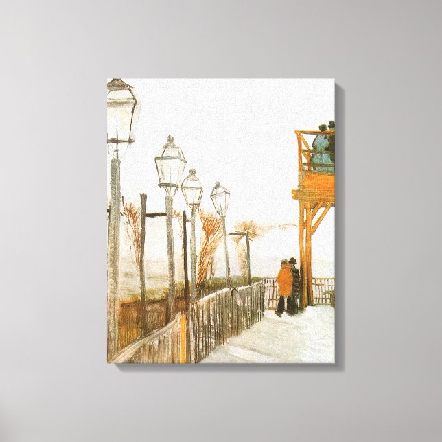 Toile Vincent van Gogh - Terrasse et belvédère (Recto)