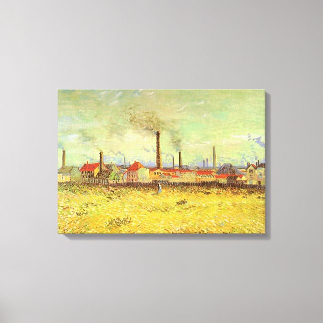 Toile Vincent van Gogh - Usines à Asnières (Recto)