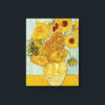 Toile Vincent Van Gogh - Vase avec douze tournesols<br><div class="desc">Vase avec douze tournesols / Vase avec douze douze tournesols - Vincent Van Gogh,  août 1888 - Sunflowers 1888 troisième version (F456)</div>