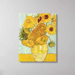 Toile Vincent Van Gogh - Vase avec douze tournesols