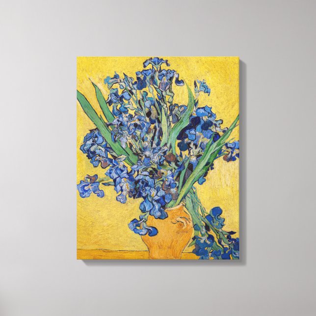 Toile Vincent van Gogh - Vase avec Iris (Recto)