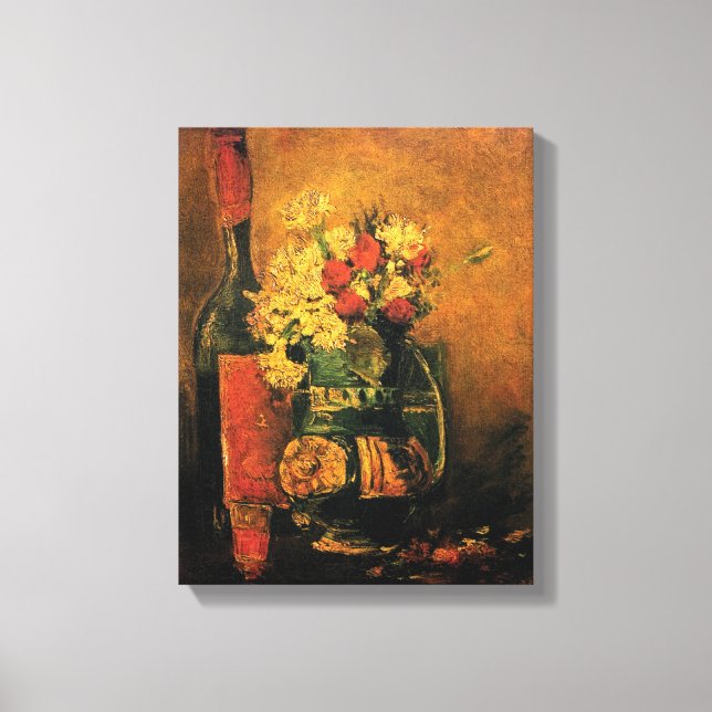 Toile Vincent Van Gogh - Vase avec Œillets Art Fin (Recto)